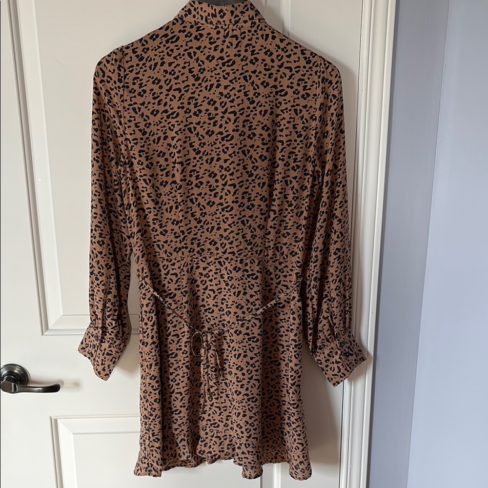 Leopard Print Button-Up Dress - Picture 3 of 4